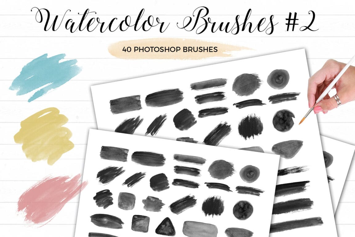 40 Free Watercolor Photoshop Brushes