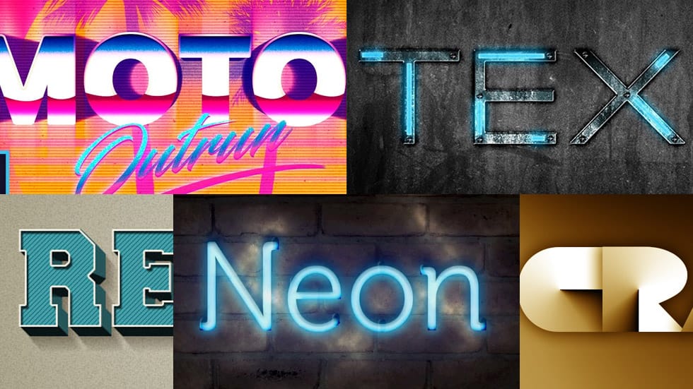 The Best 80 Photoshop Text Effects on the Web