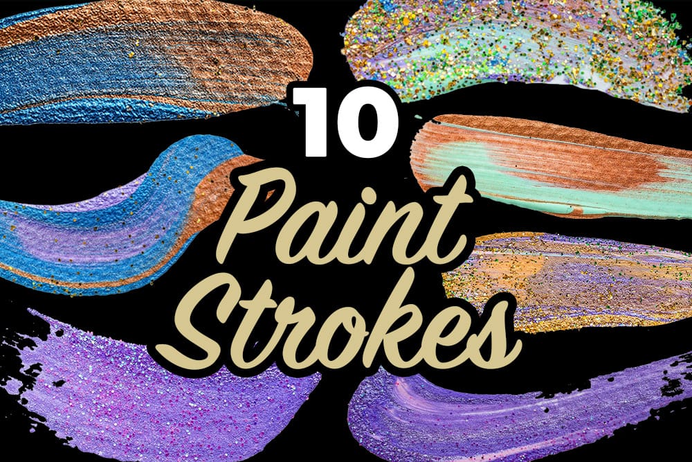 10 Free Acrylic Brush Strokes