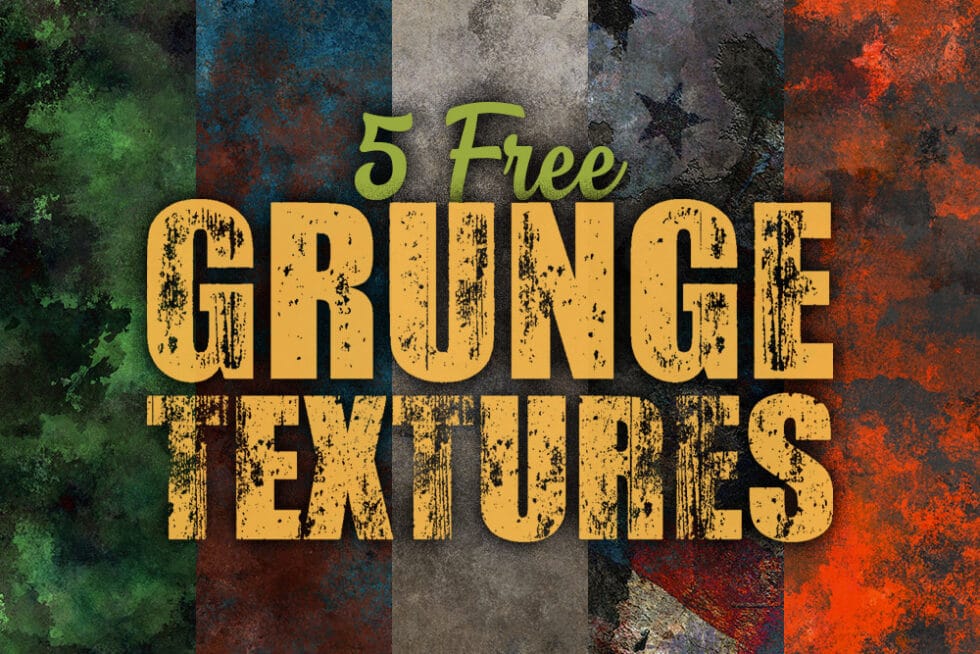 5 Free Colorful High Resolution Grunge Textures