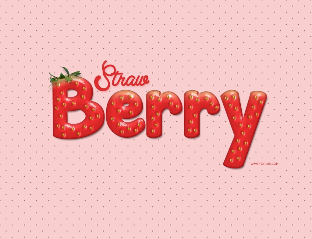 Strawberry-Inspired Text Effect in Photoshop