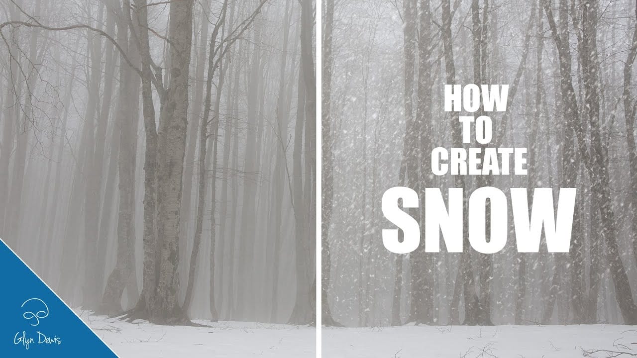 Add a realistic snowfall to a photo in Photoshop