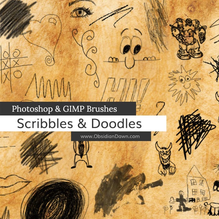 Scribbles & Doodles Photoshop Brushes