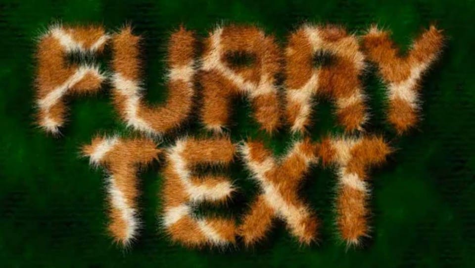 Create a Fur text effect