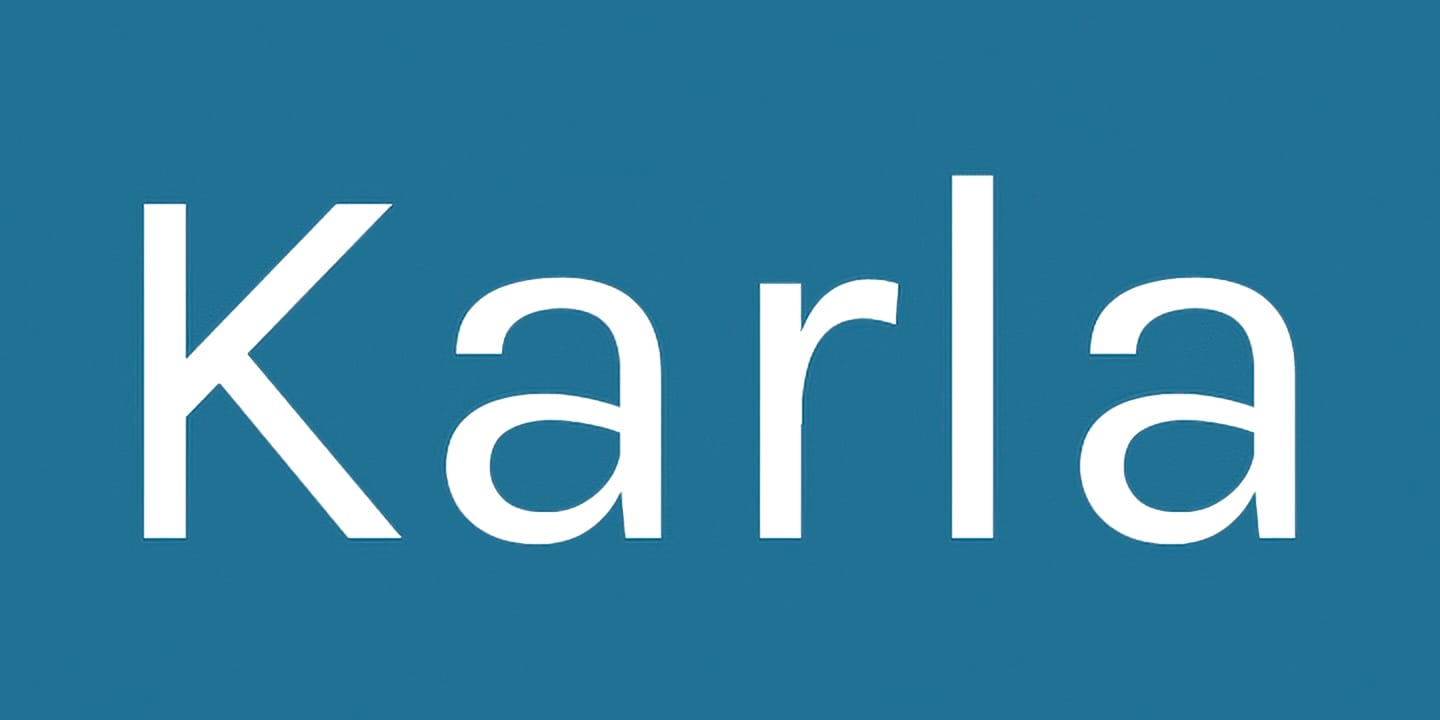 Karla font family