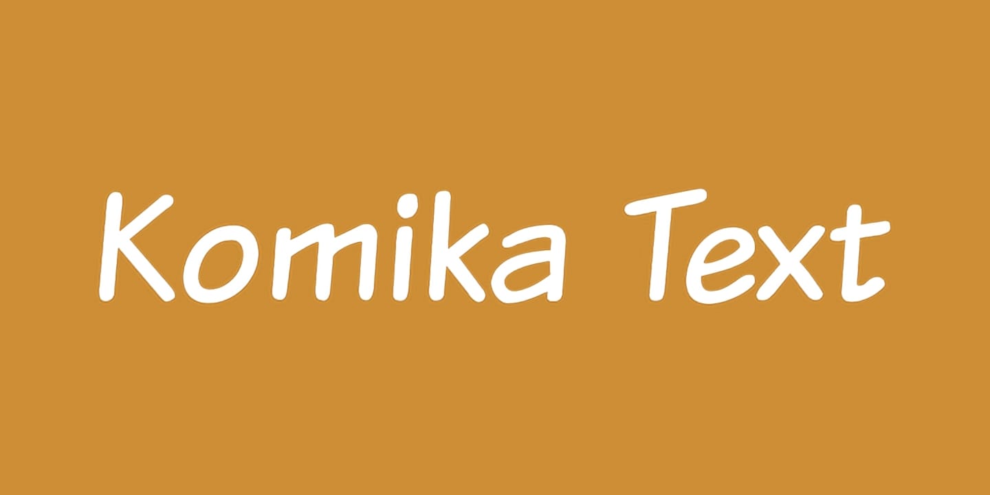 Komika Text font family