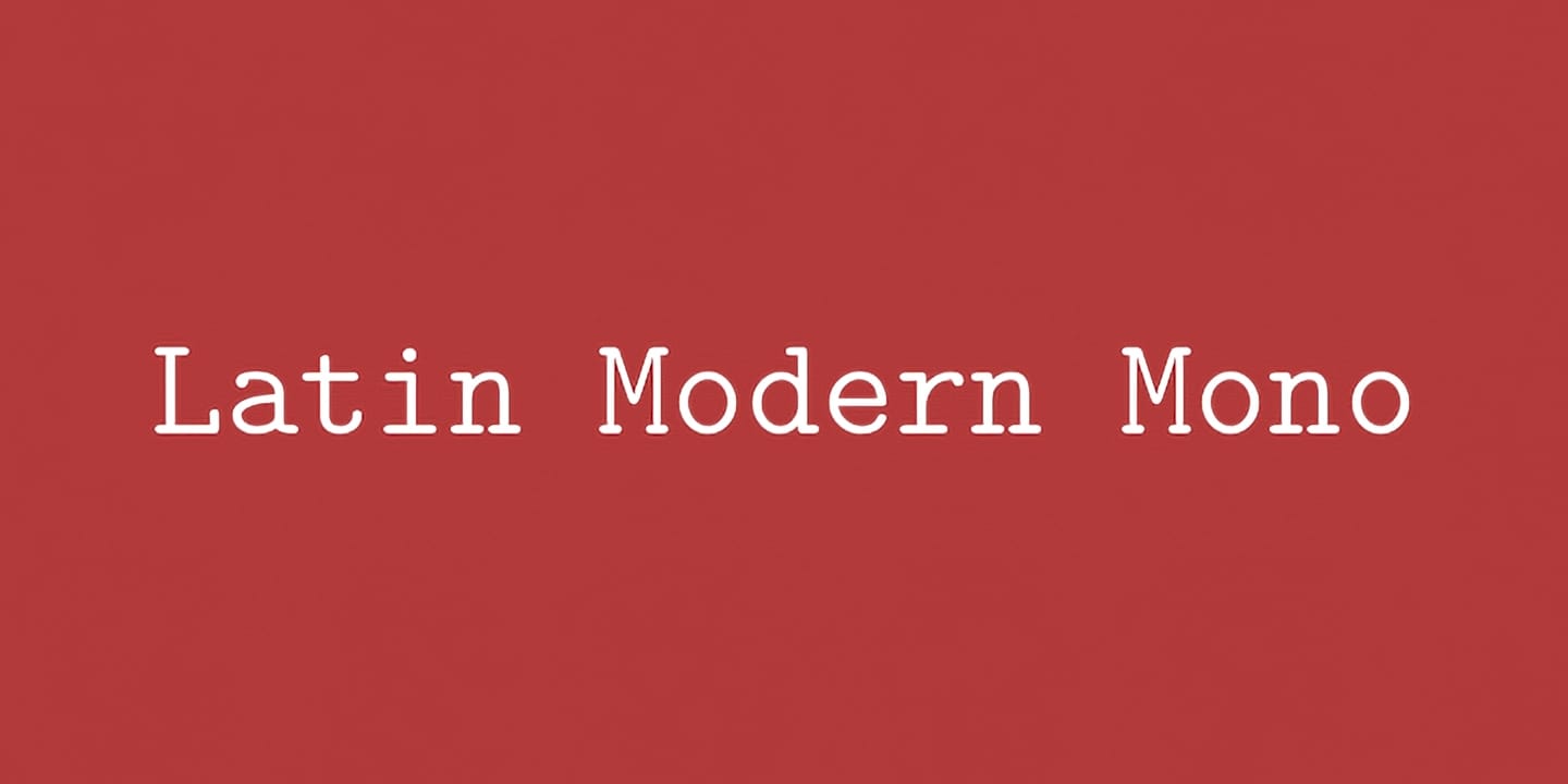 Latin Modern Mono font family