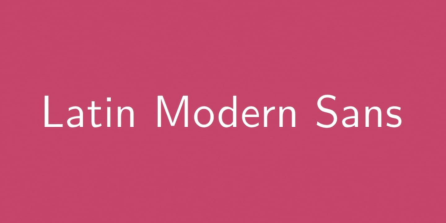 Latin Modern Sans font family