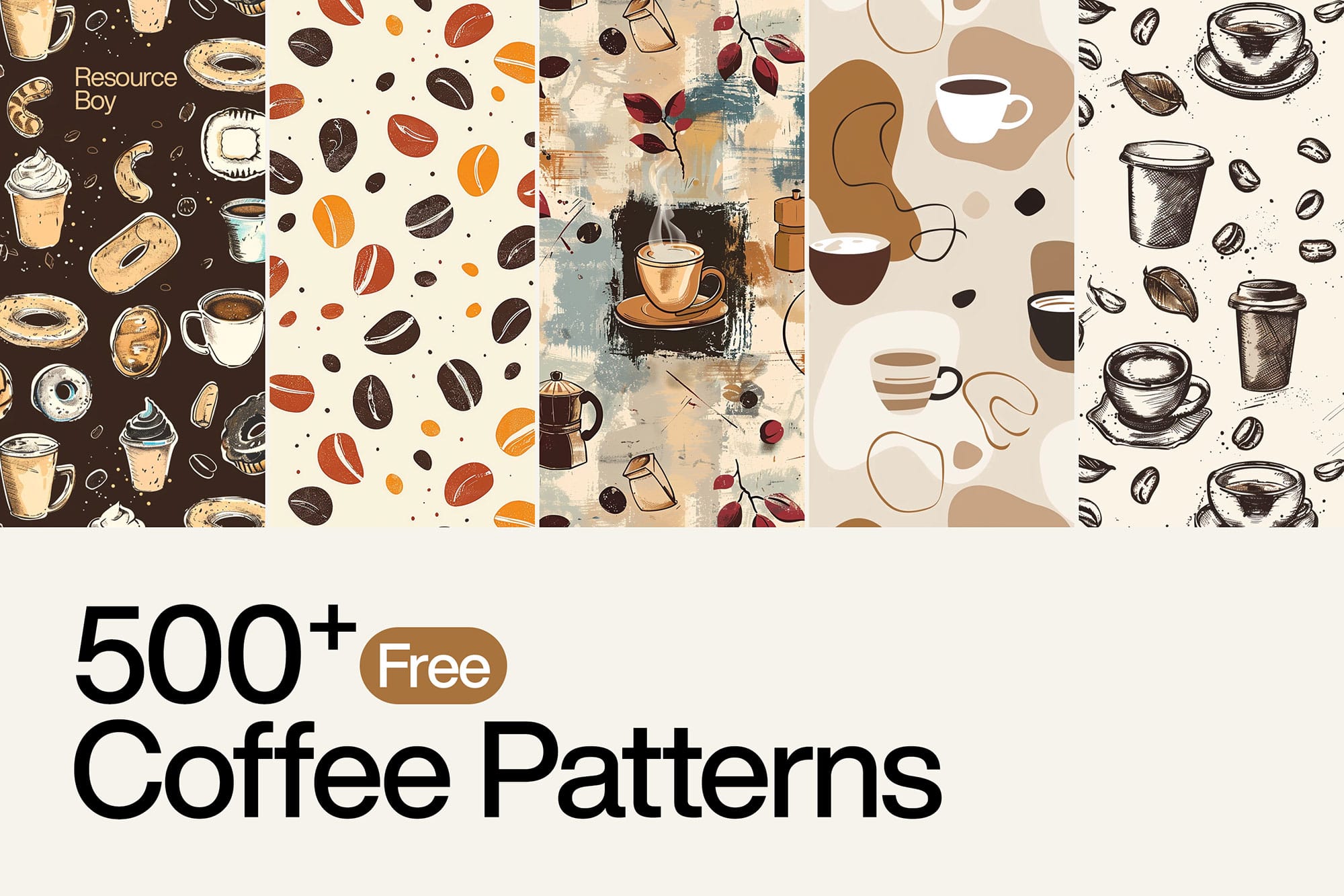 Download an Inviting 500 Free Coffee Patterns Collection