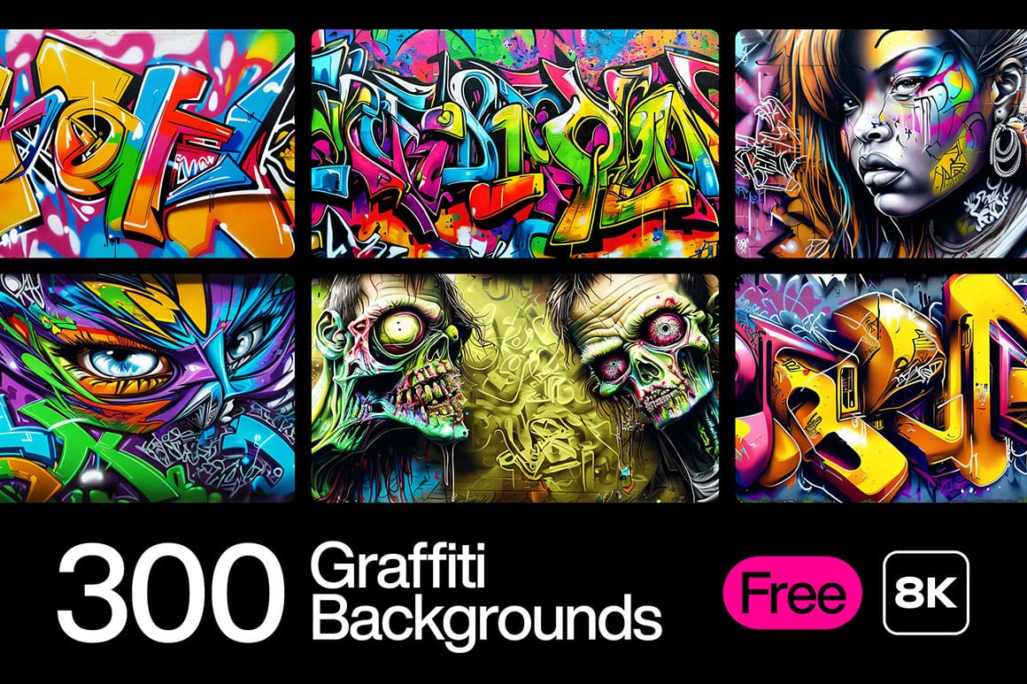 Download 300 Stunning Graffiti Backgrounds in Vibrant Colors