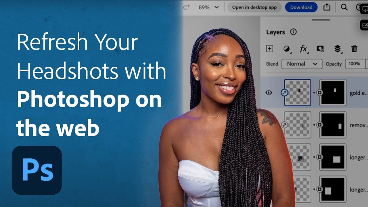 Refresh Your Headshot with Photoshop on the Web