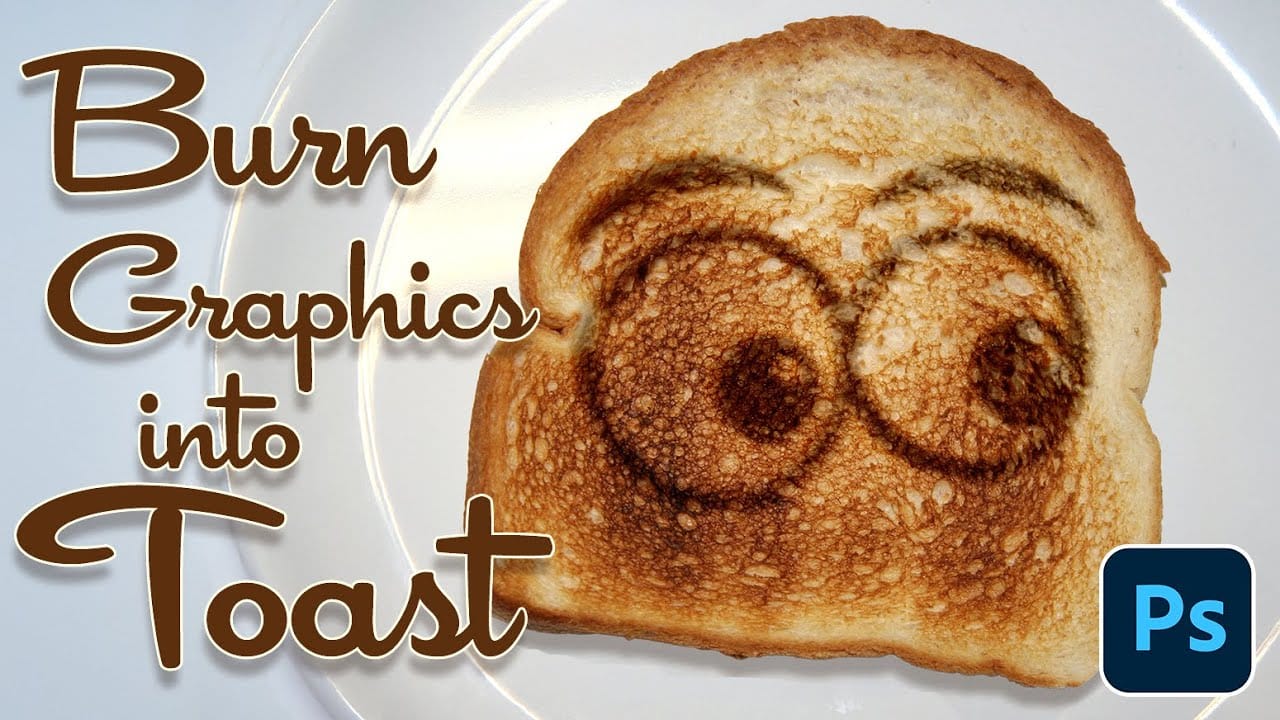 Burn Text and Graphics into a toast in Photoshop