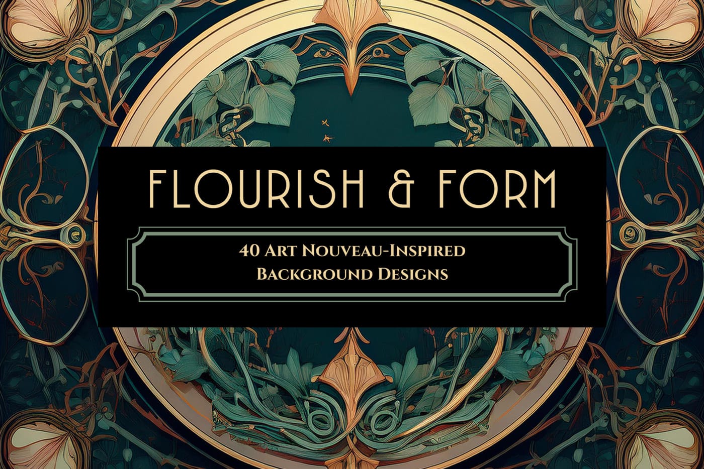 Flourish & Form: 40 Art Nouveau-Inspired Background Designs