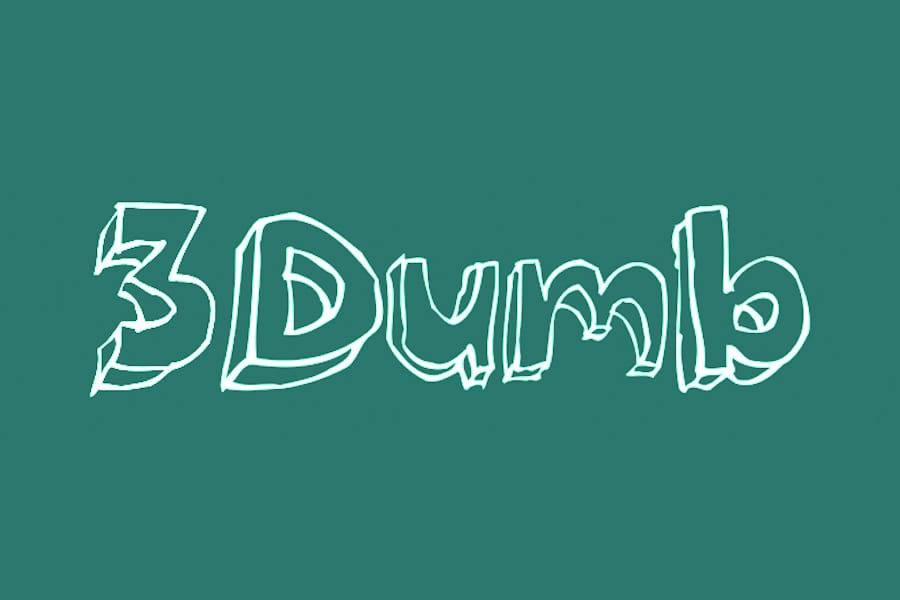 3Dumb font family