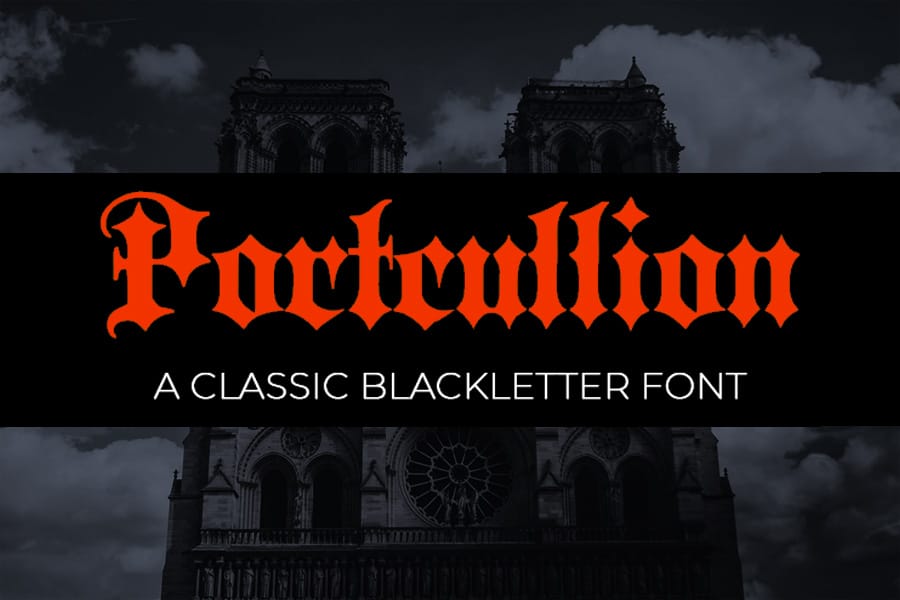 Portcullion font family