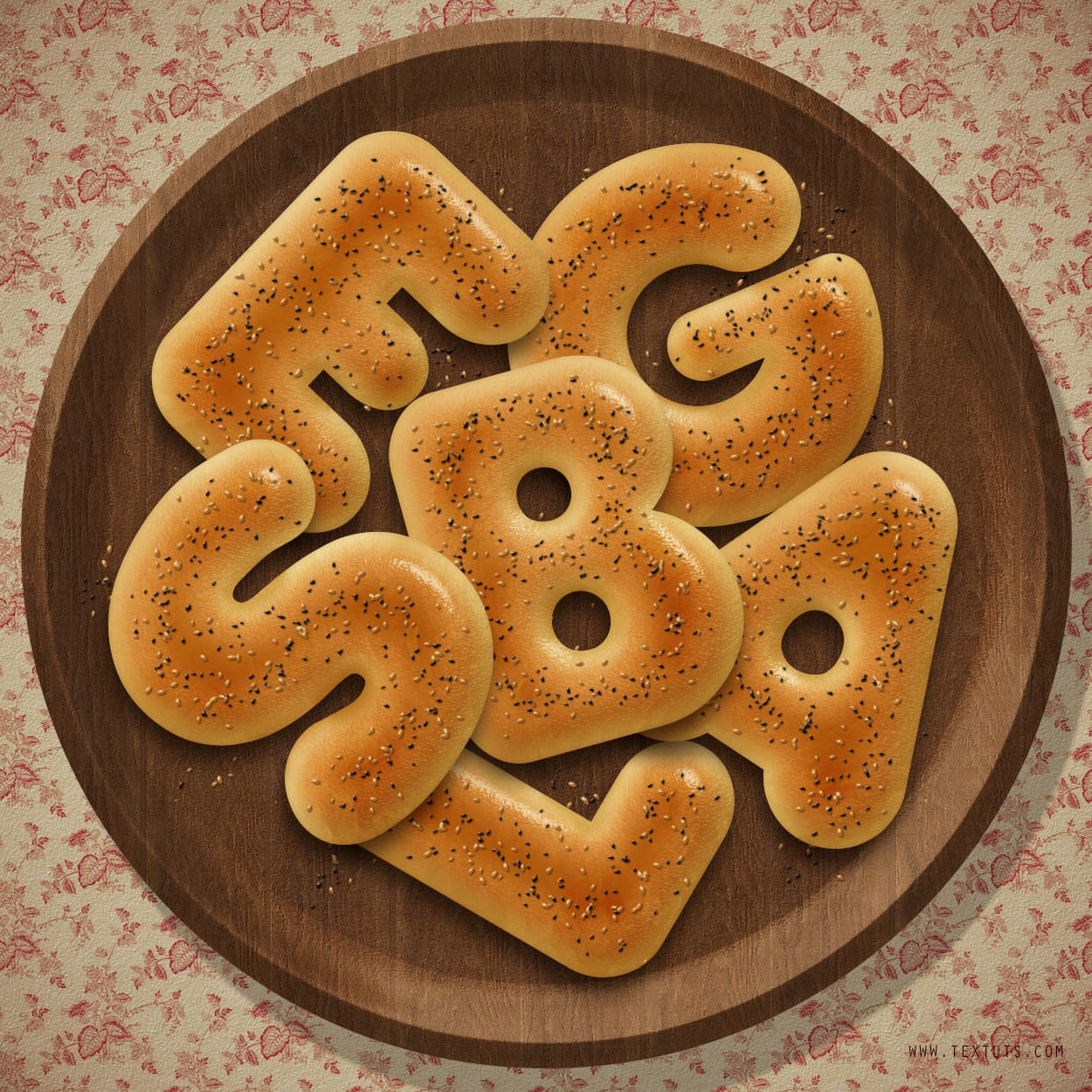 Create a delicious bagels text effect in Photoshop