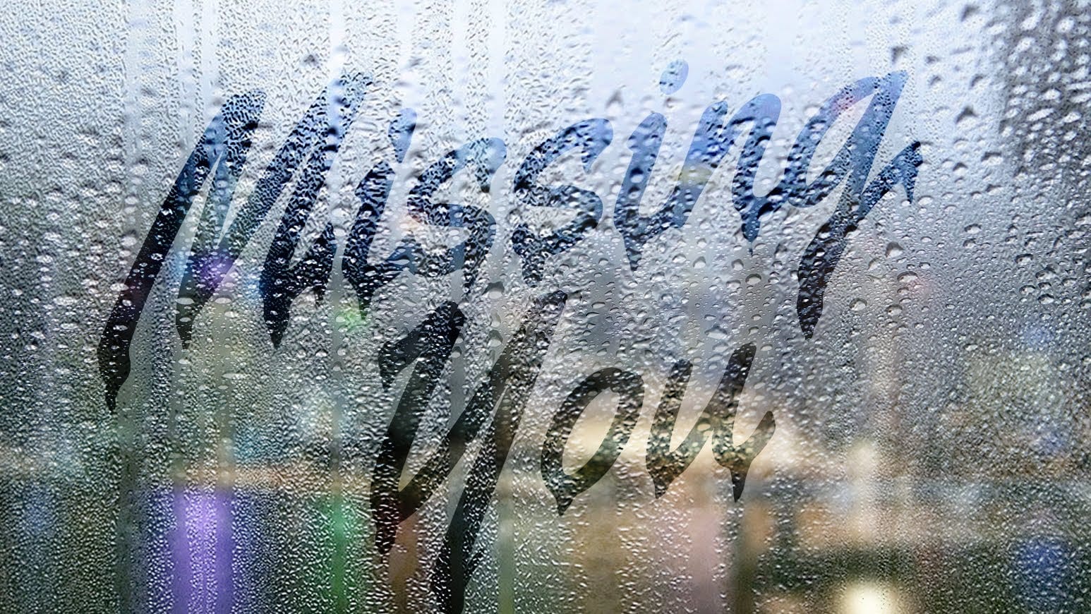 Create a text on a foggy rainy window in Photoshop