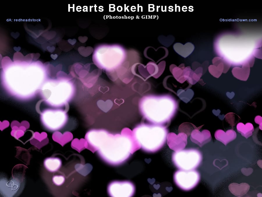Download Heart Bokeh Photoshop  Brushes