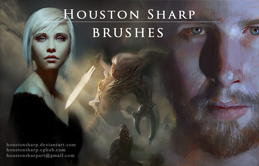 Download a traditional media Photoshop brushes set