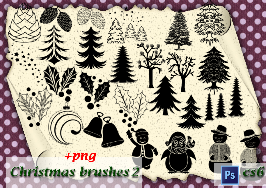 Simple Christmas Photoshop Brushes