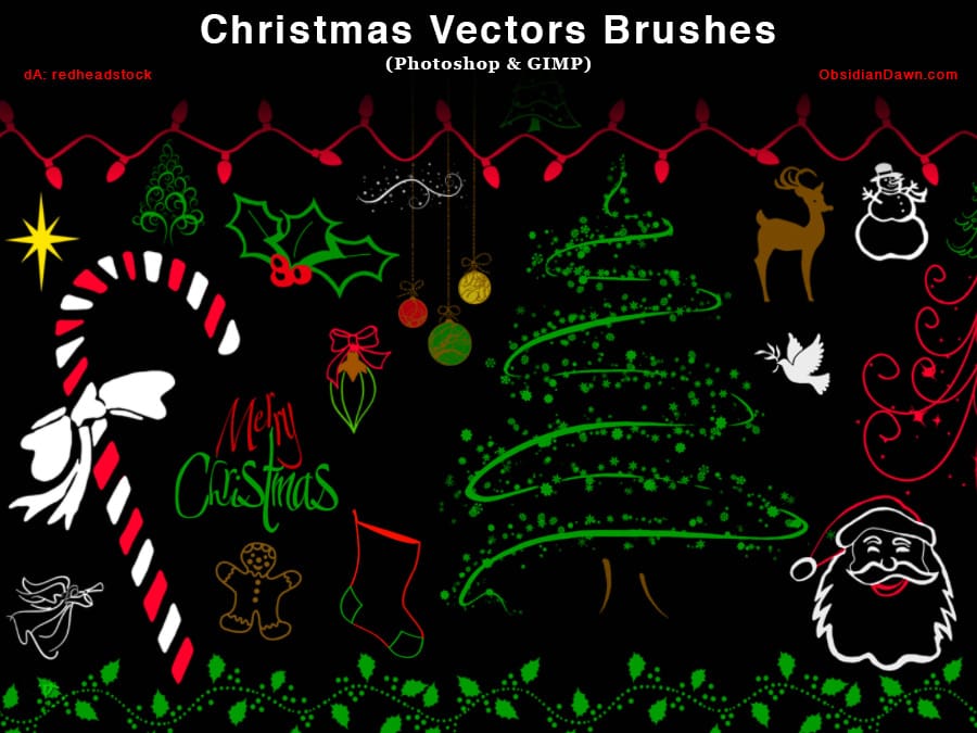Christmas Vector Photoshop Brushes