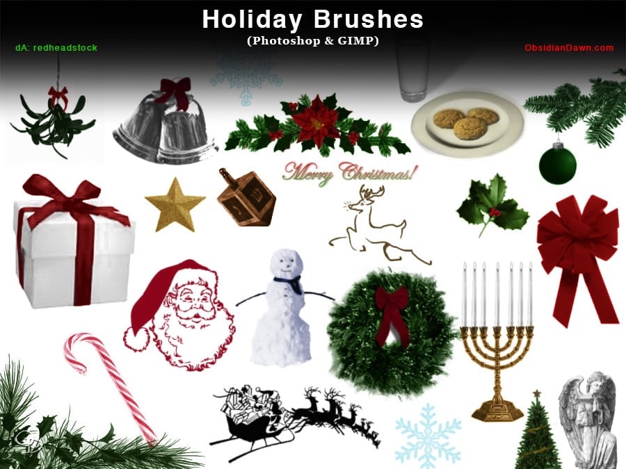 Holiday Photoshop Brushes