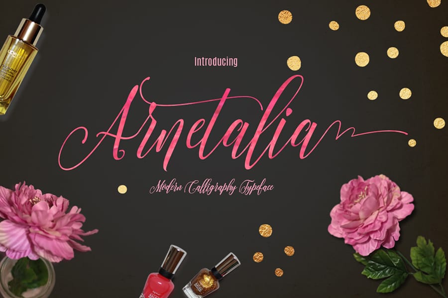 Download Beautiful Arnetalia Free Script Font