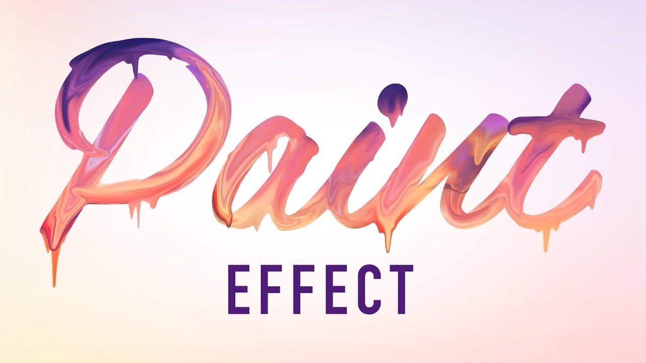 Colorful paint text effect