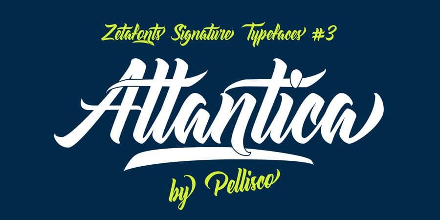 Atlantica Brushscript Demo Font Family