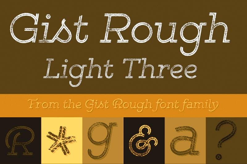 Gist Rough Light Three Free Font