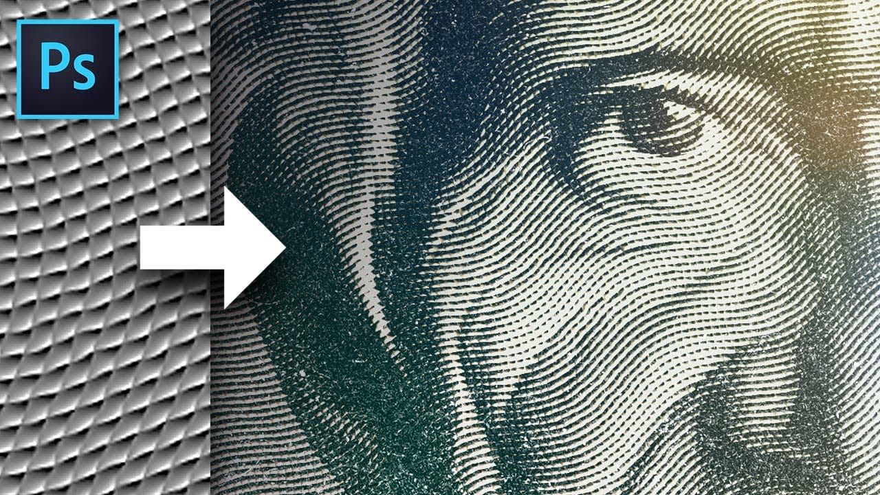 This magic texture creates an engraved money effect in Photoshop