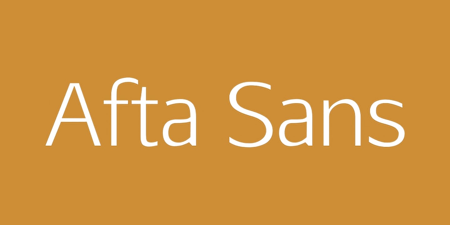 Afta Sans font family