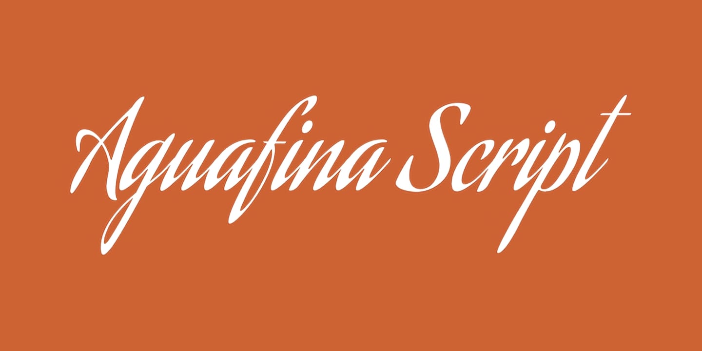 Aguafina Script font family