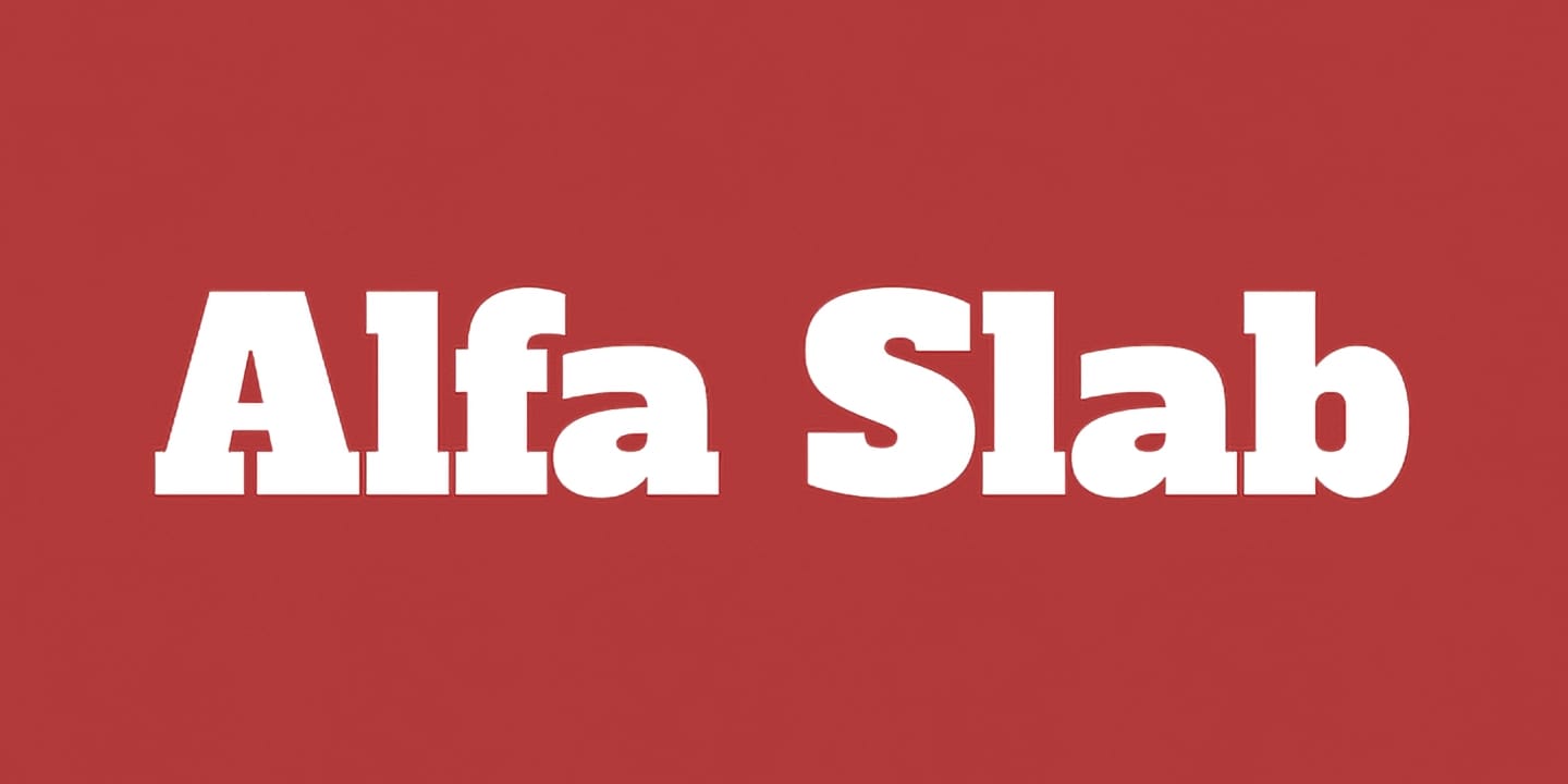 Alfa Slab font family