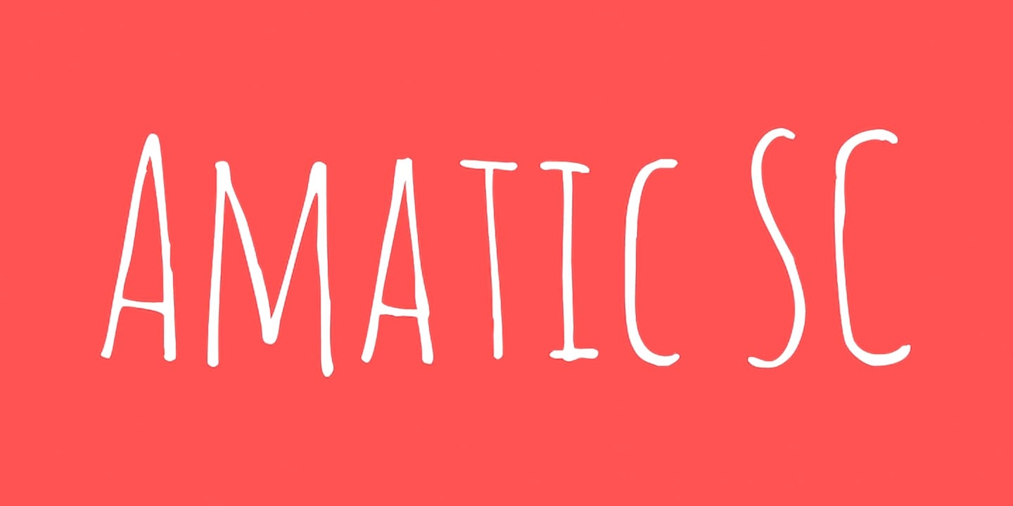 Amatic font family