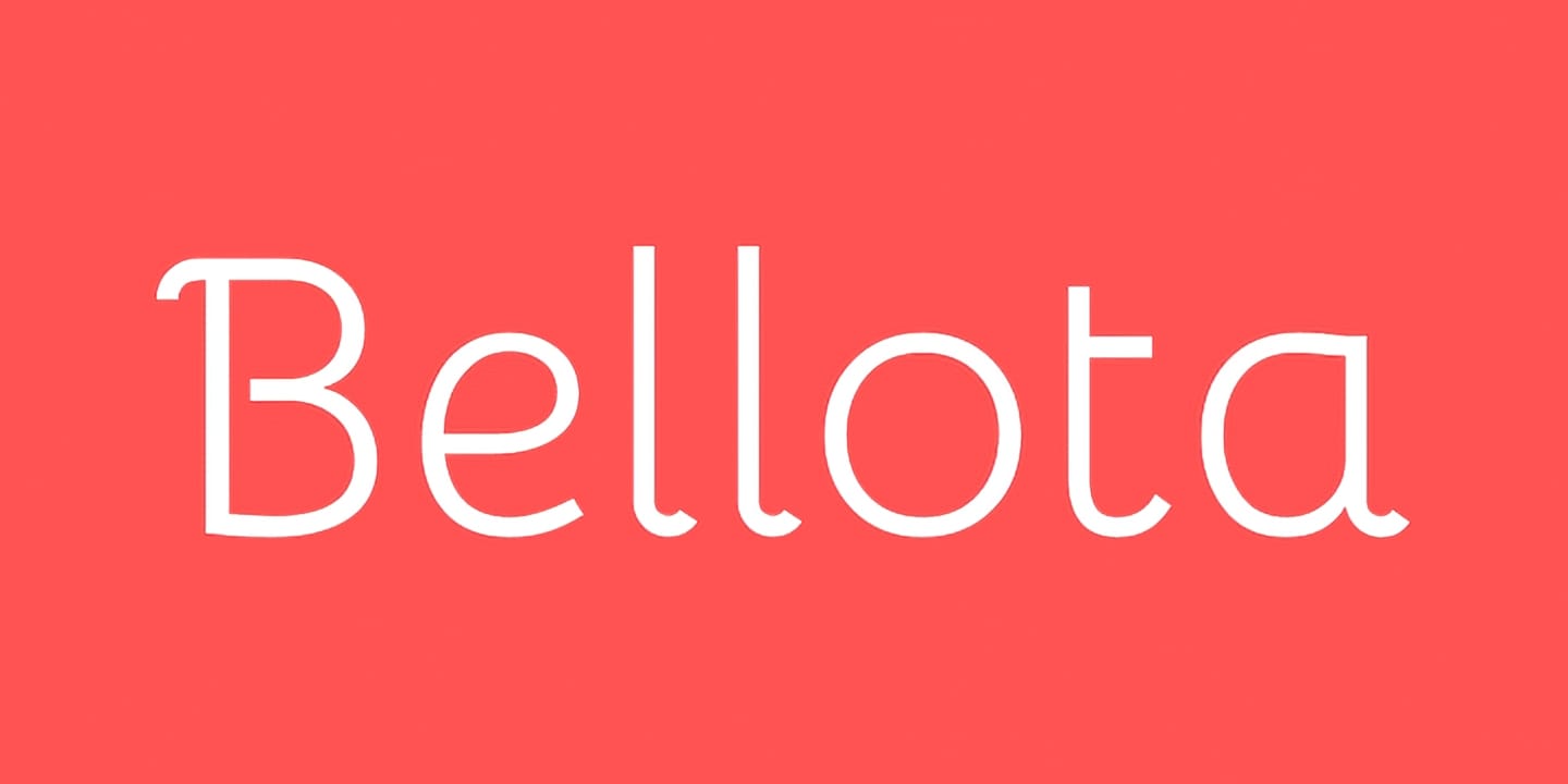 Bellota font family