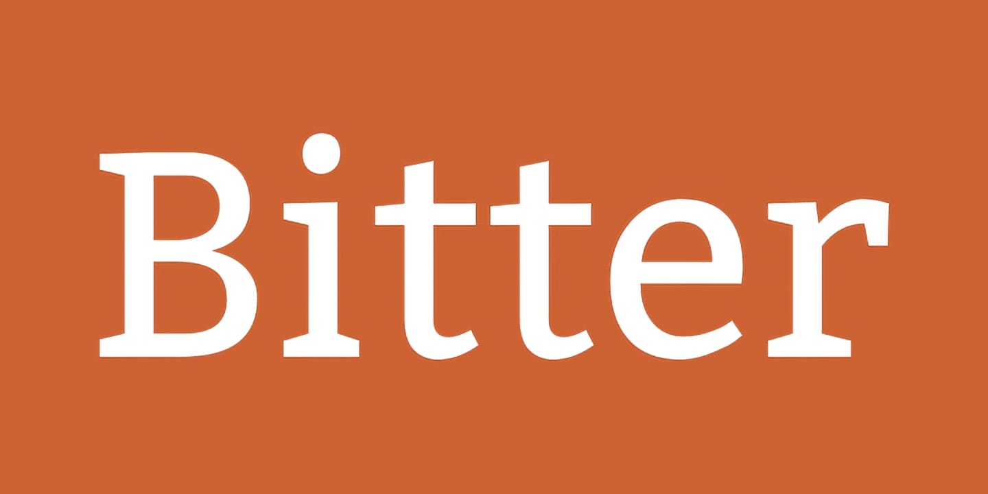 Bitter font family