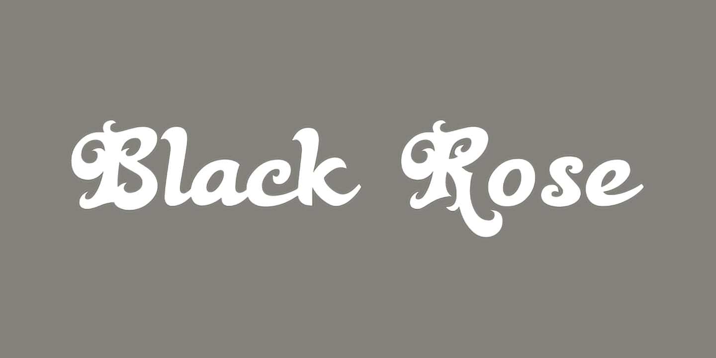 Black Rose font family