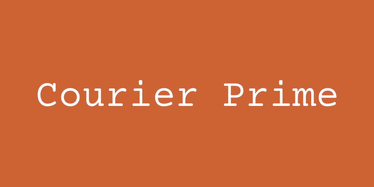 Courier Prime font family