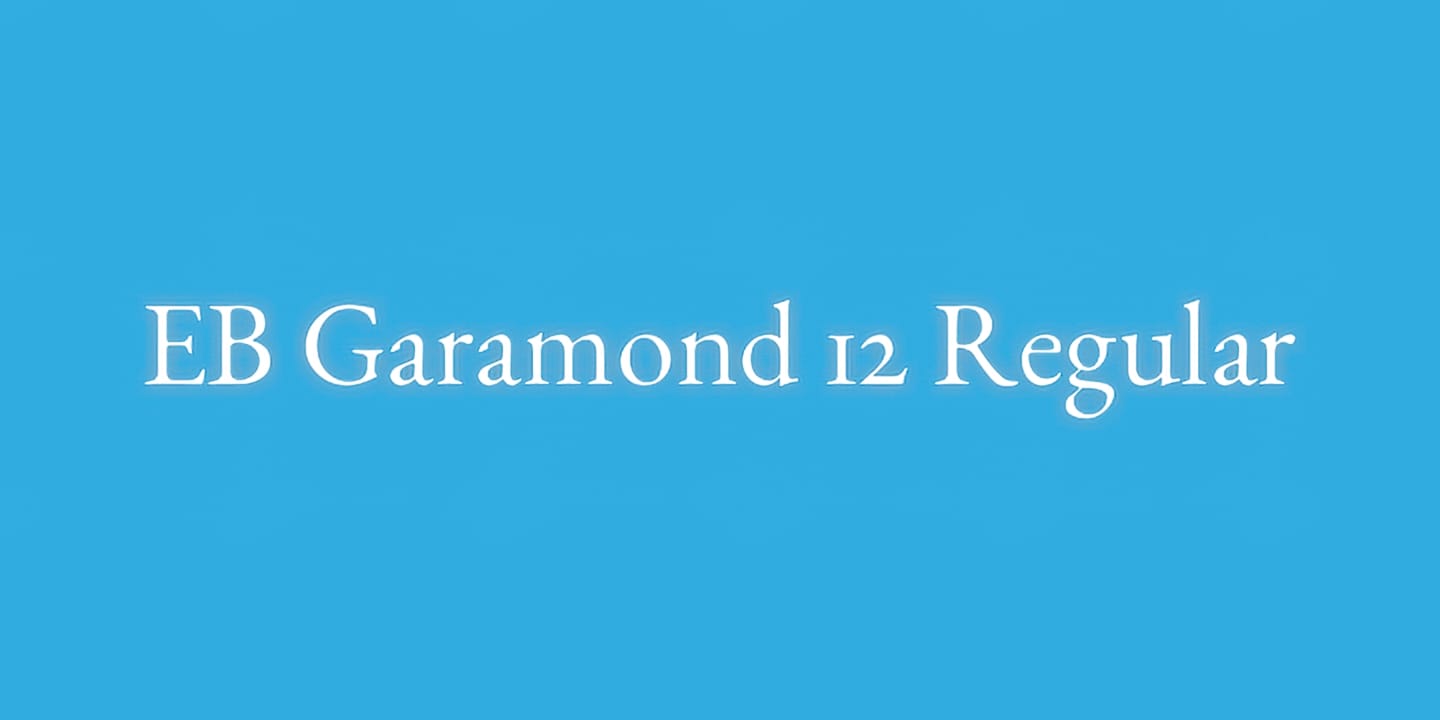 EB Garamond font family