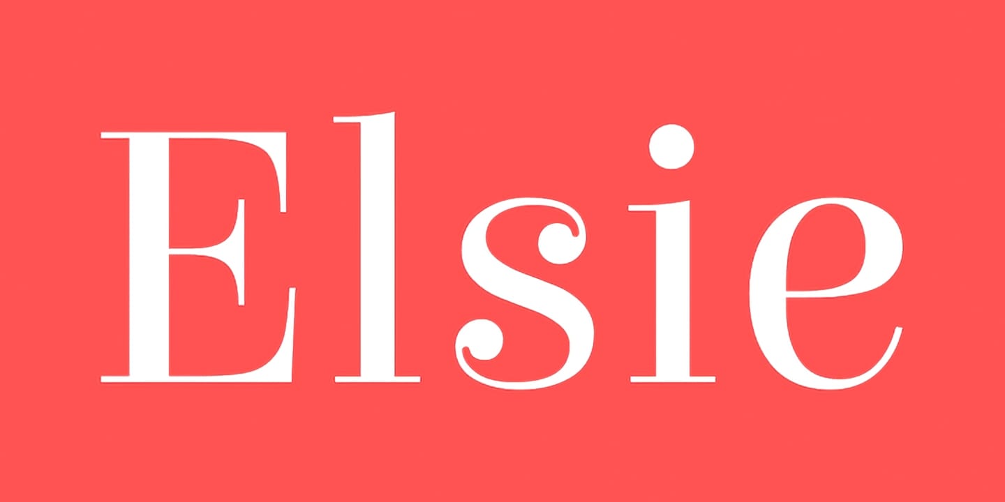 Elsie font family