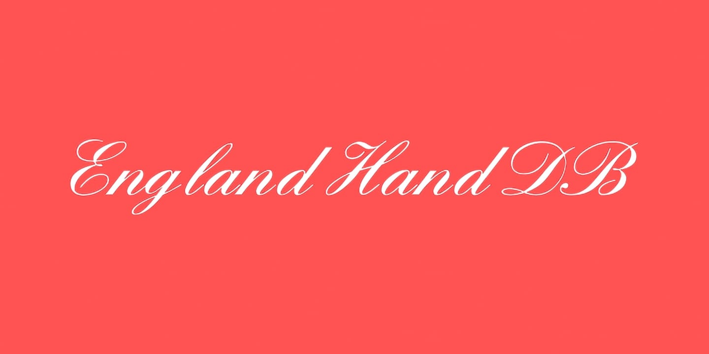 England Hand DB font family