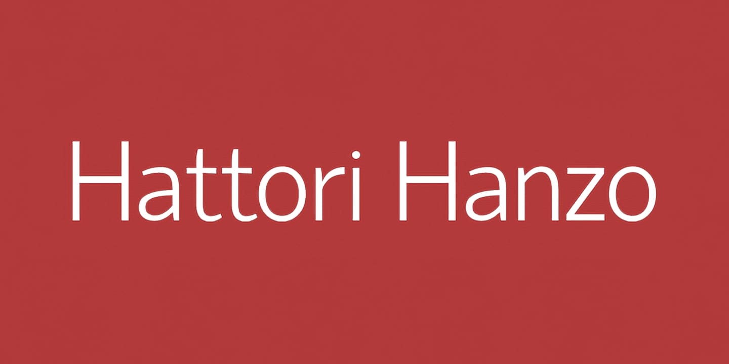 Hattori Hanzo font family