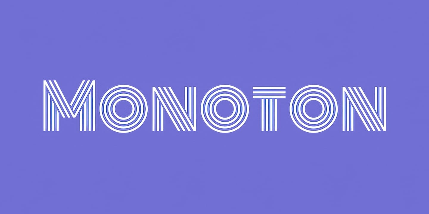 Monoton font family