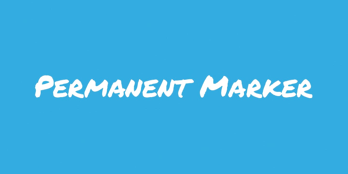 Permanent Marker font family