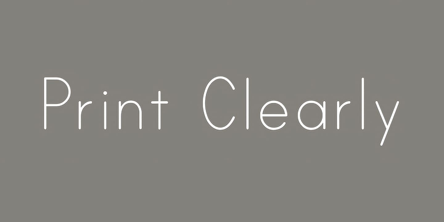 Print Clearly font family