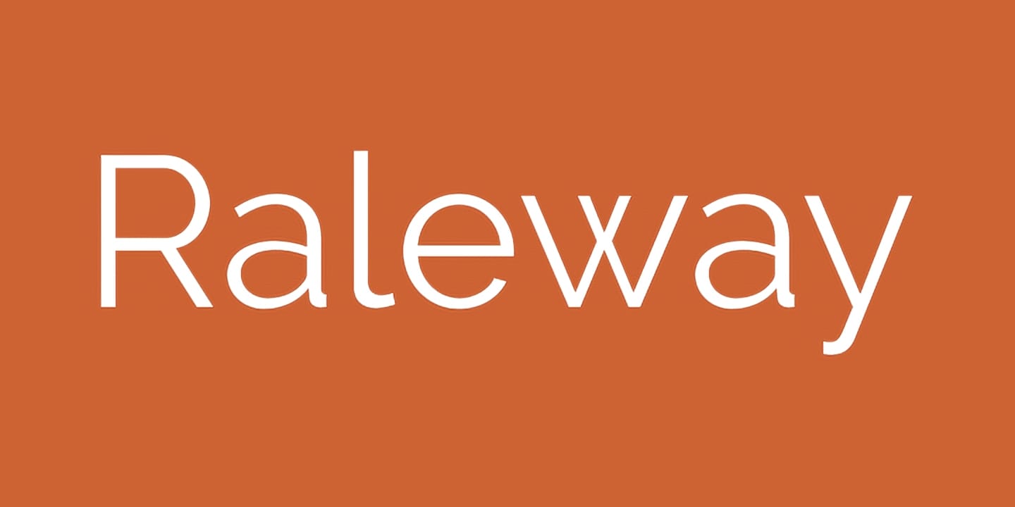 Raleway font family