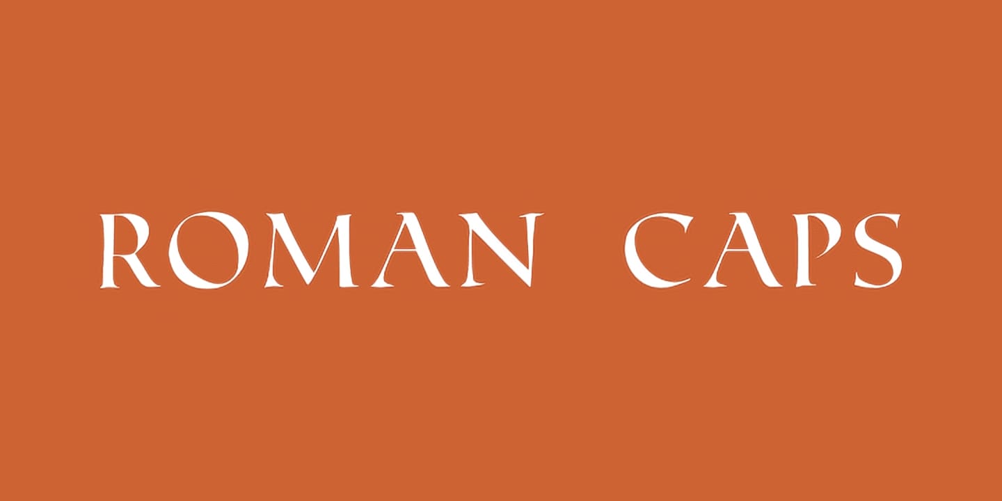 Roman Caps font family