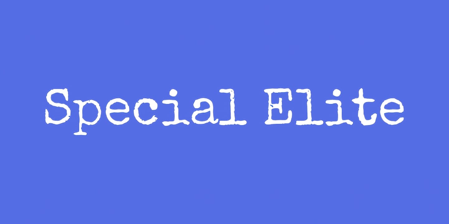 Special Elite font family