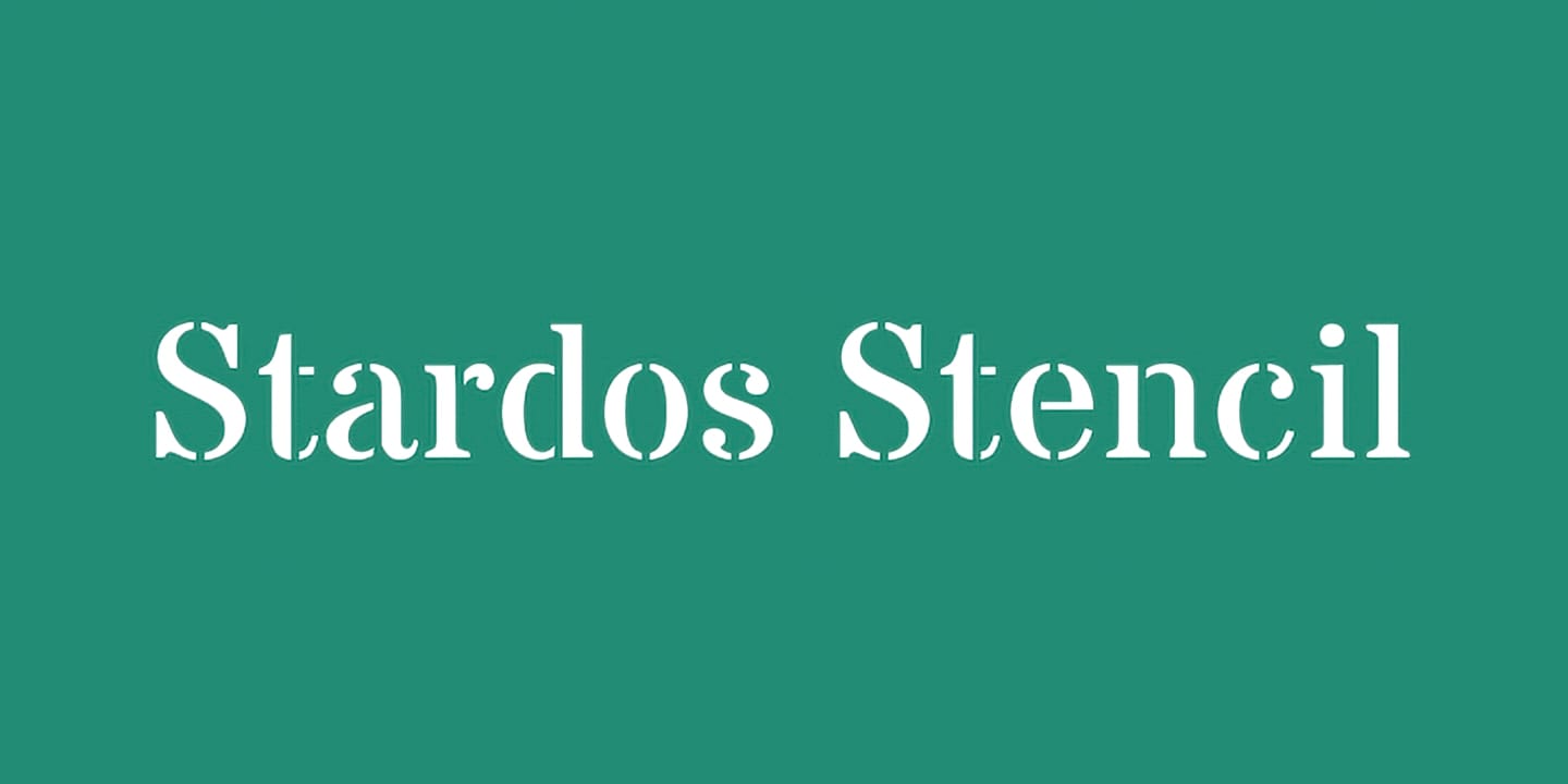 Stardos Stencil font family